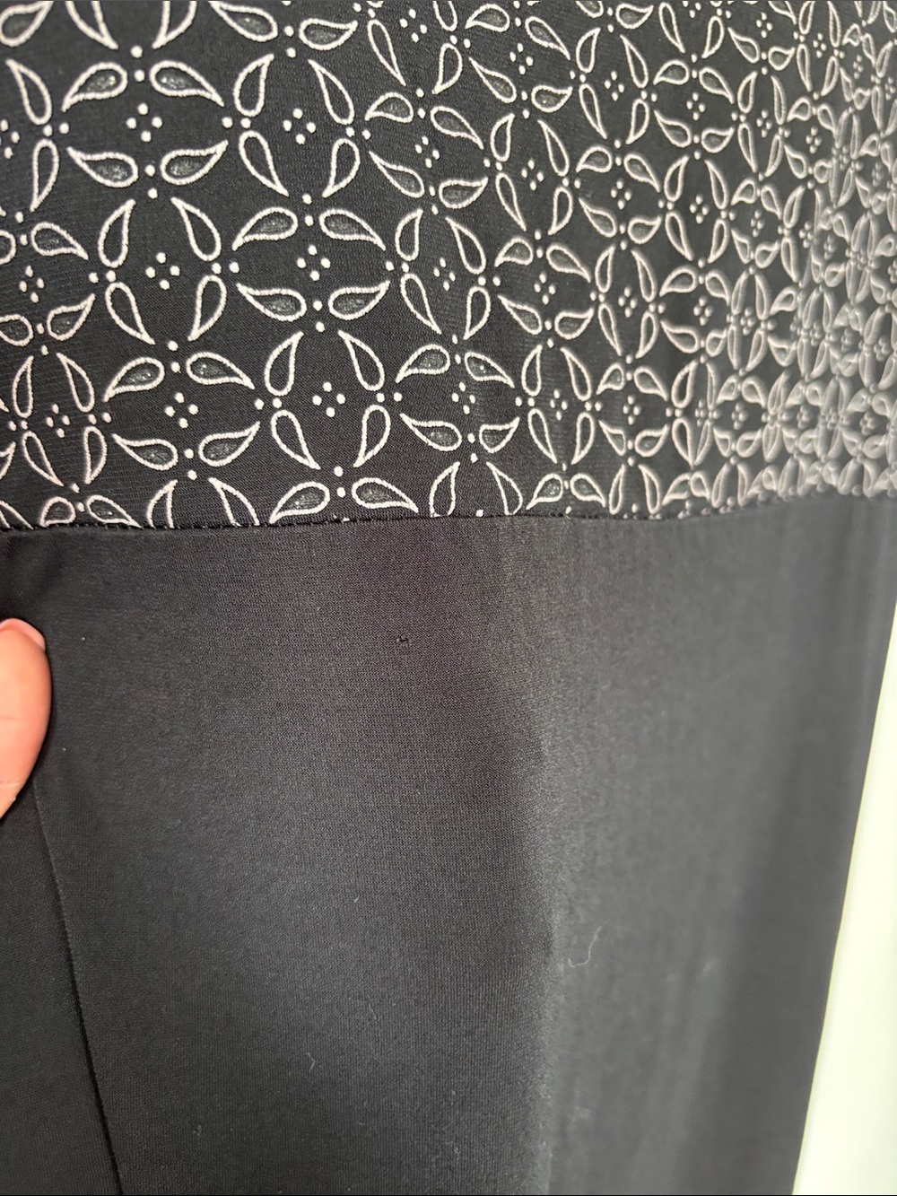 🎉4/30$🎉  Vintage Gitane Black Pattern Midi Dress – Size M - Picture 3 of 5